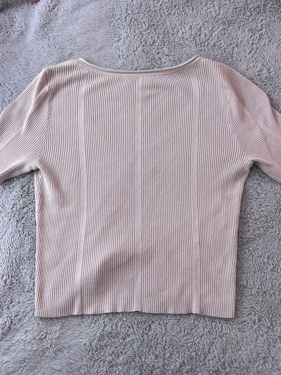 H&M Tops - H&M Light Blush Ribbed Short Sleeve Top